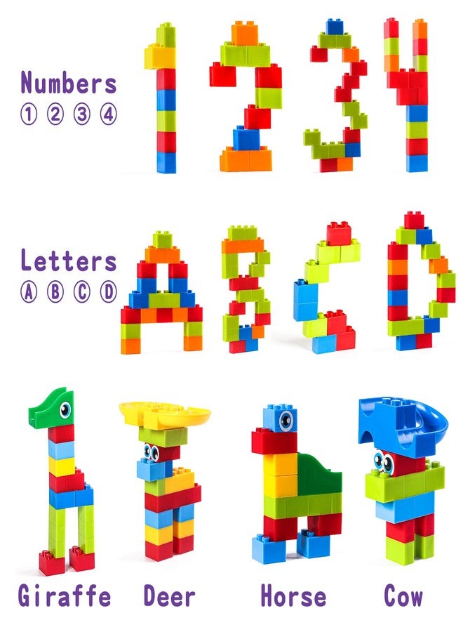 FANELEQU 168 Pcs Mini Marble Run Building Blocks Classic Blocks STEM Toy Bricks Set Kids, Assemble Different Building Block Models for 3+ Boys Girls Toddlers - Image 2